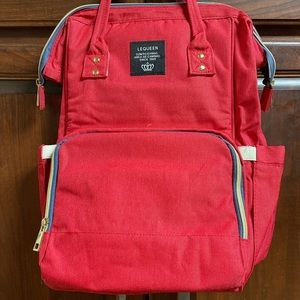 LEQUEEN red diaper bag
